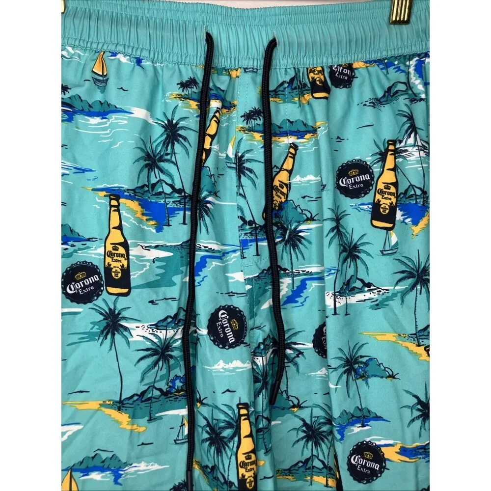 Corona Extra Swim Trunks Board Shorts Lined Men's 32/34 Blue
